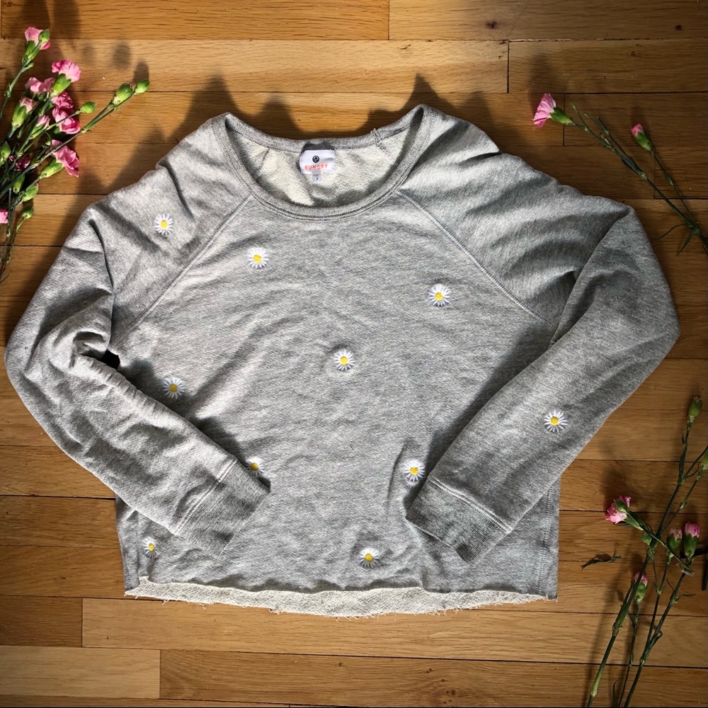 Sundry Daisy Crop Sweatshirt size 2